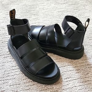Dr. Martens Clarissa II Sandals Smooth Black Leather UK 4 US 6 EU 37